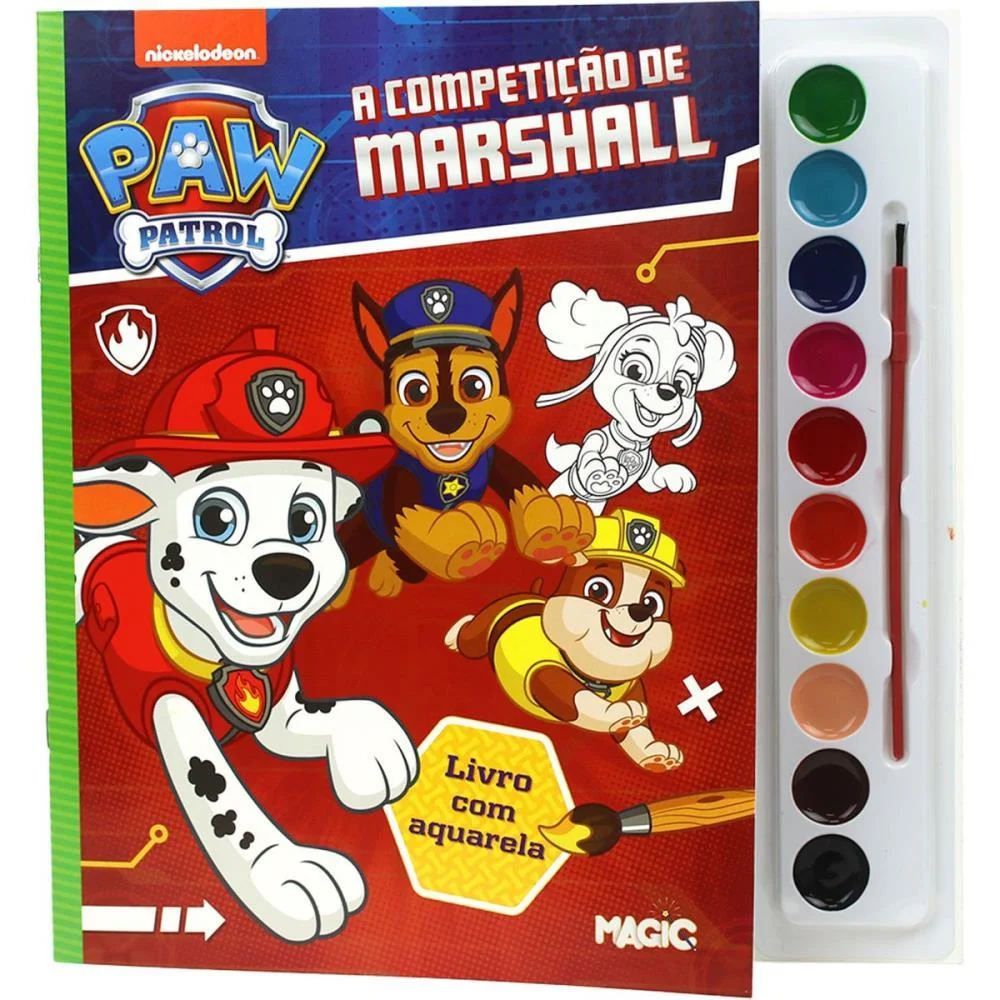 Livro Aquarela Patrulha Canina 2 28X27Cm 16Pg Magic Kids (Unidade) - imagem 4