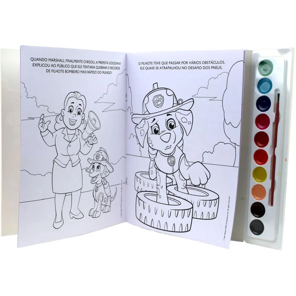 Livro Aquarela Patrulha Canina 2 28X27Cm 16Pg Magic Kids (Unidade) - imagem 5