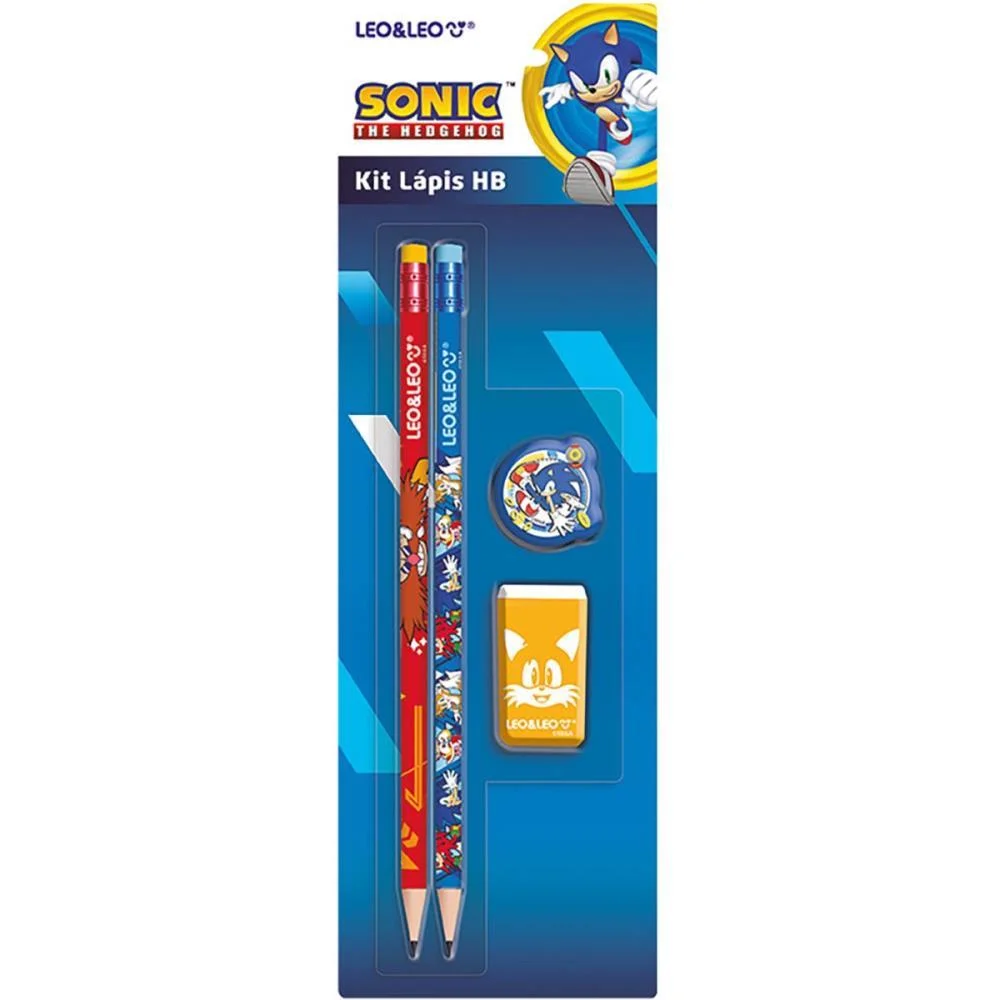 Kit Escolar Sonic Hb C/04 Pecas Leonora (Blister) - imagem 2