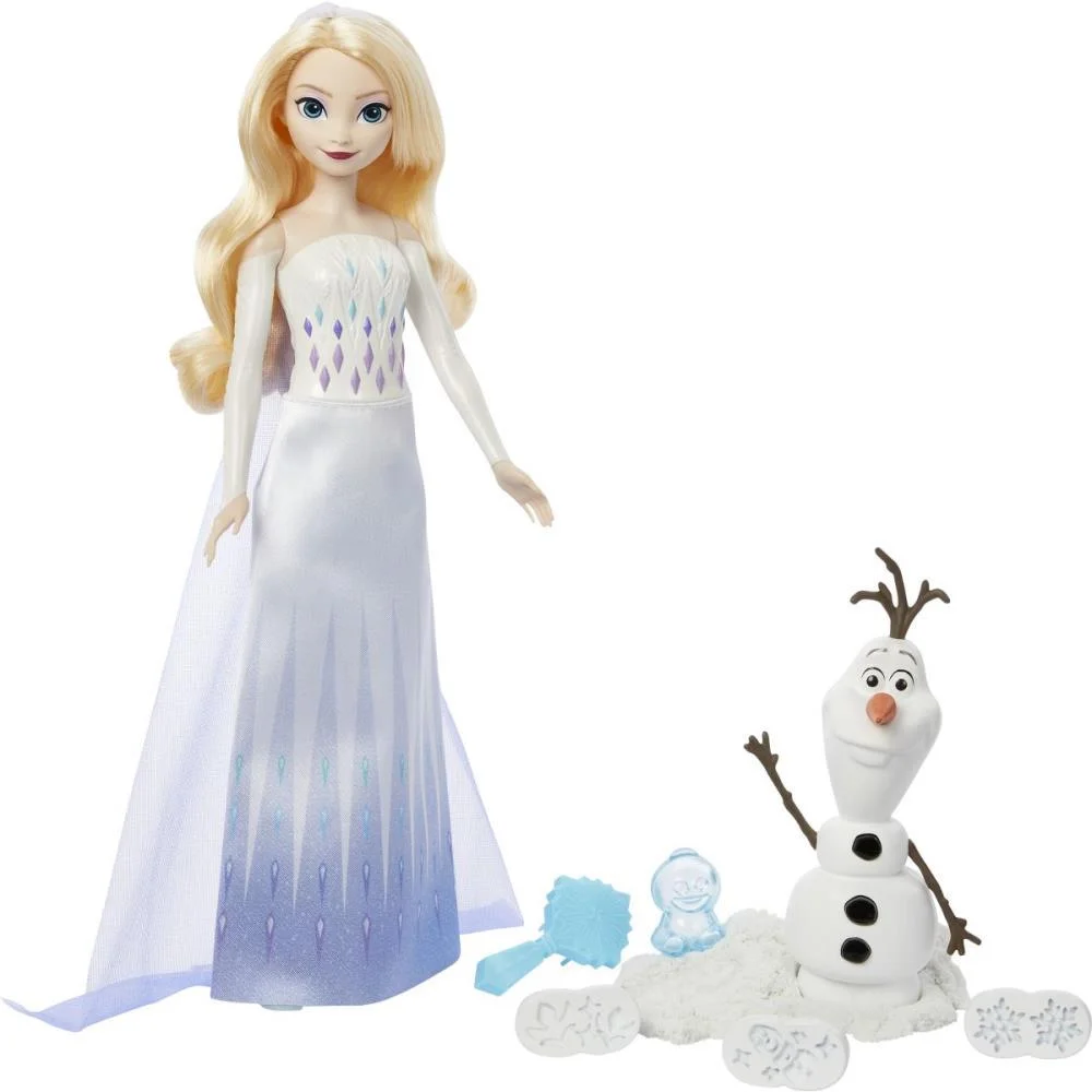 Boneca Disney Frozen Elsa E Olaf Avent.neve Mattel - imagem 3