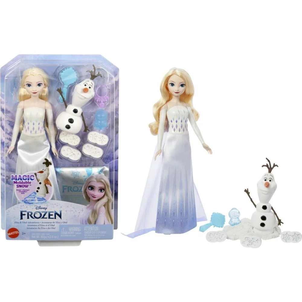 Boneca Disney Frozen Elsa E Olaf Avent.neve Mattel - imagem 10