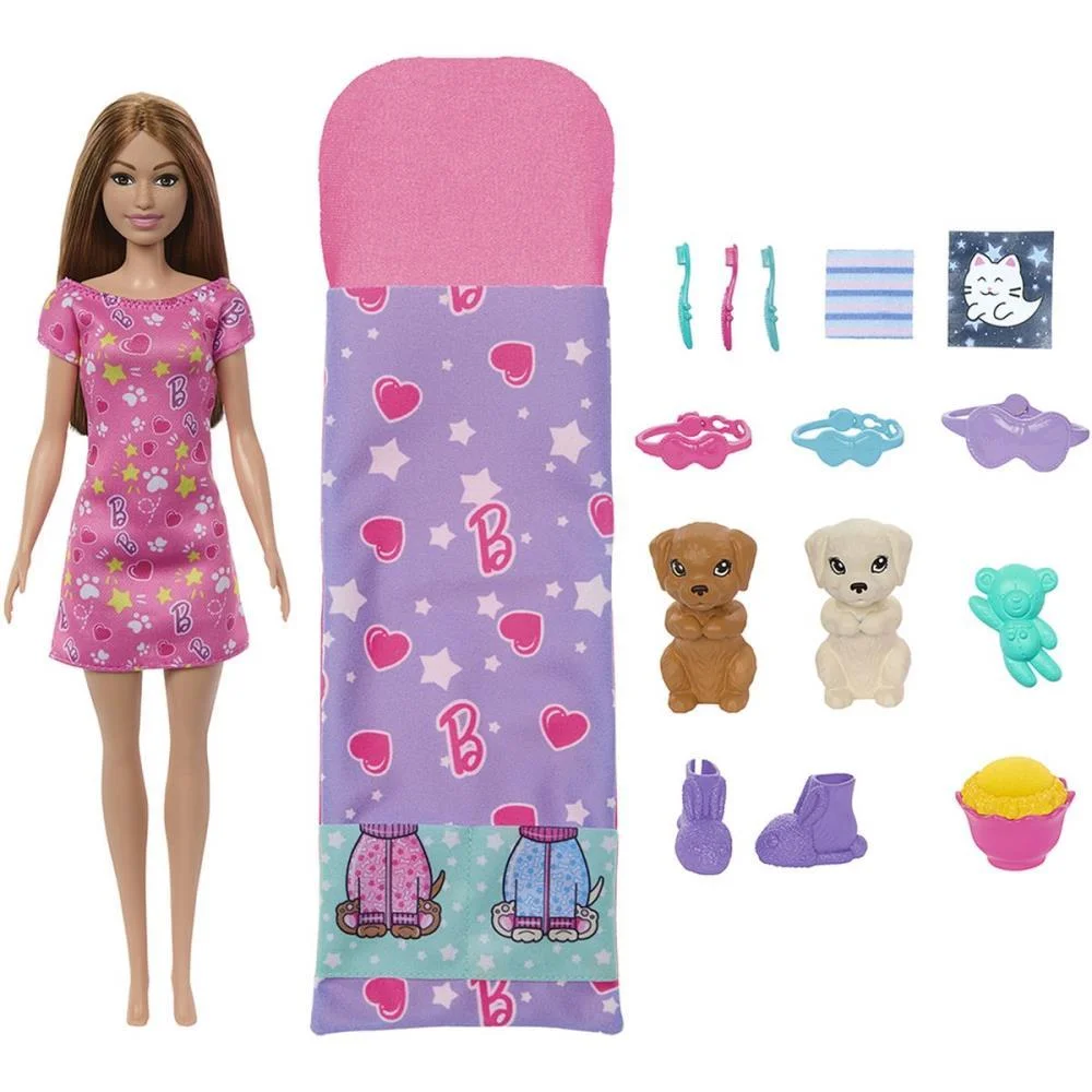 Barbie Family Festa Do Pijama Com Cachorrinh Mattel (Unidade) - imagem 3