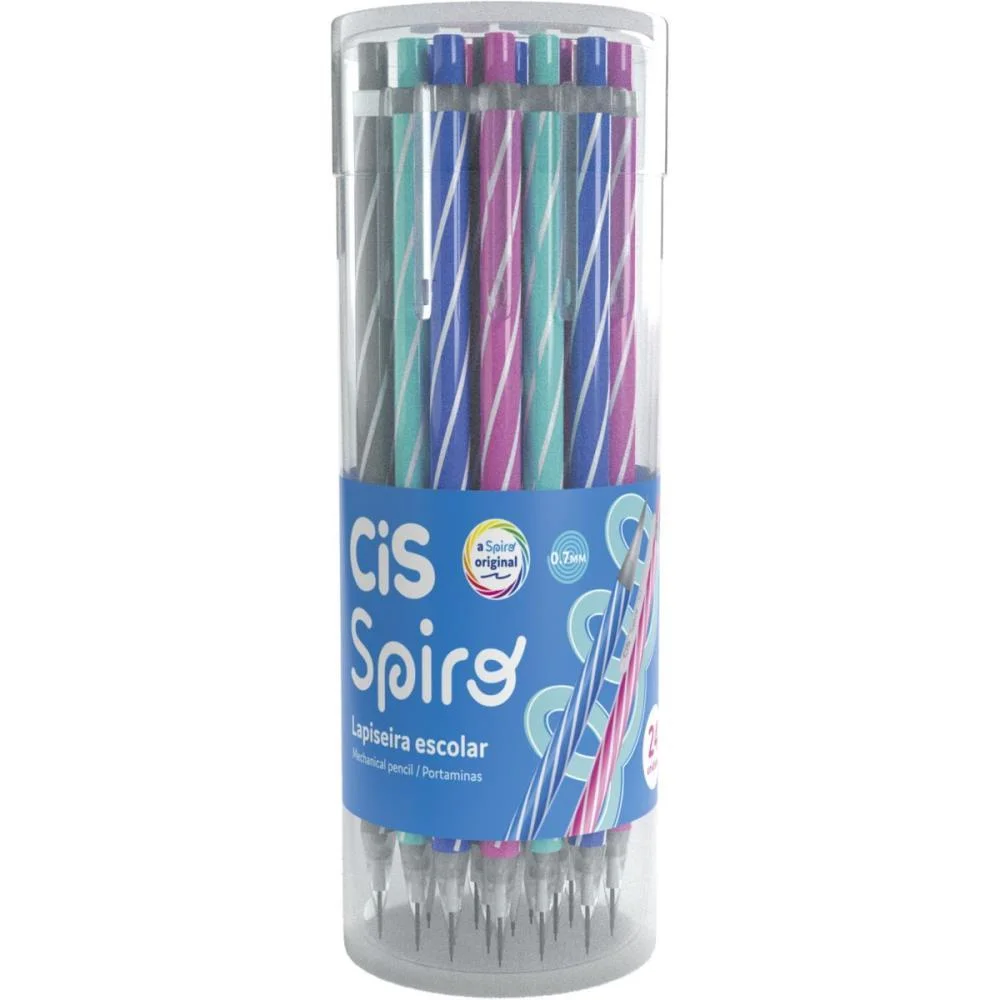 Lapiseira 0.7Mm Cis Spiro Cores Sortidas Sertic (Pote-24) - imagem 2