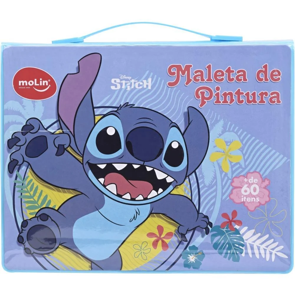 Maleta Para Pintura Stitch Plast. 64 Itens Molin - imagem 2
