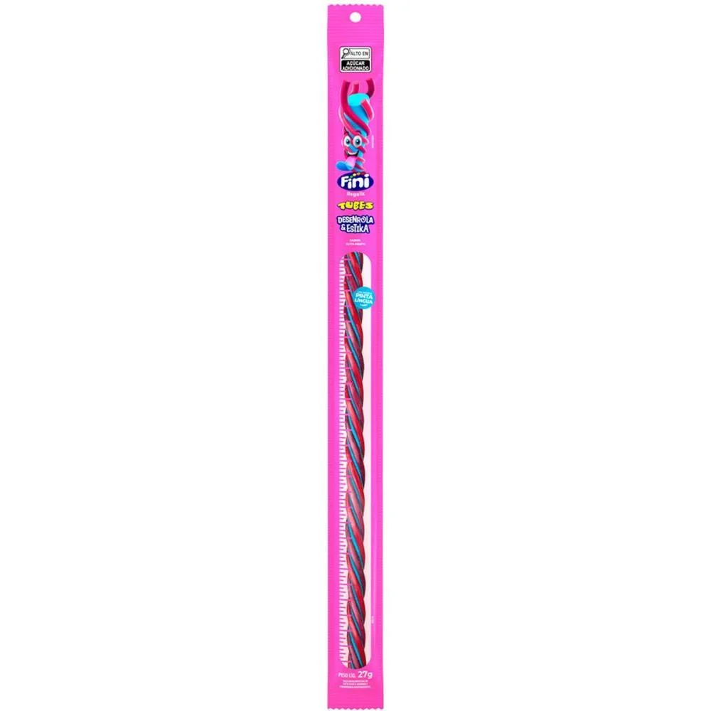 Doce Tubes Tutti Frutti 27G Gigante Fini (Cx.c/24) - imagem 4