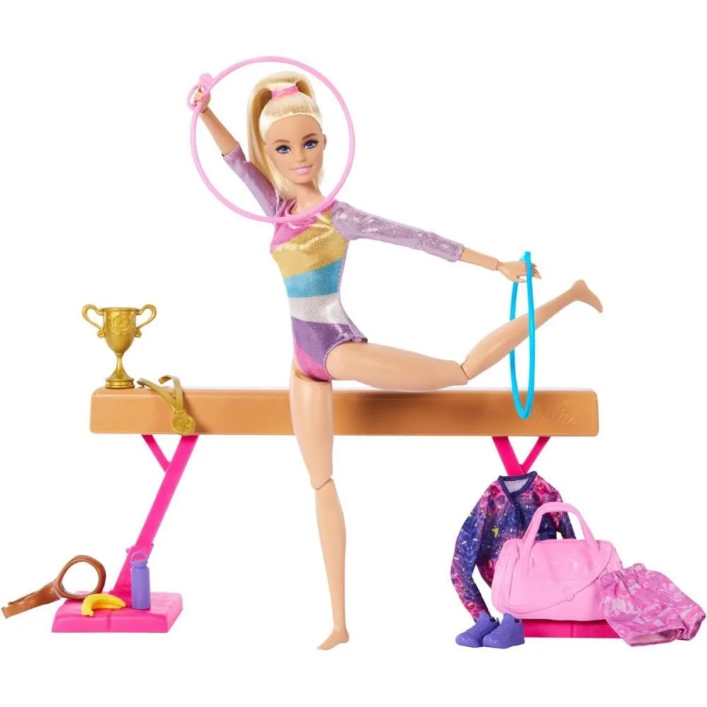 Barbie Profissoes Barbie Loira Conj. De Ginasta Mattel (Unidade) - imagem 2
