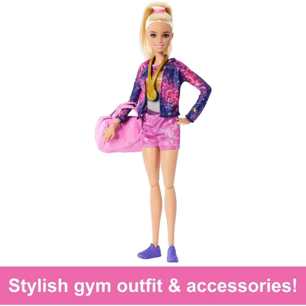 Barbie Profissoes Barbie Loira Conj. De Ginasta Mattel (Unidade) - imagem 6