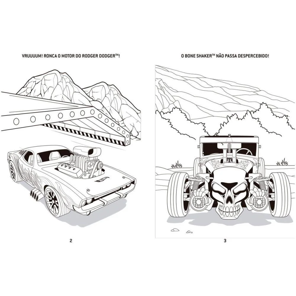 Livro Infantil Colorir Kit Lapis De Cor Hot Wheels Magic Kids (Unidade) - imagem 4