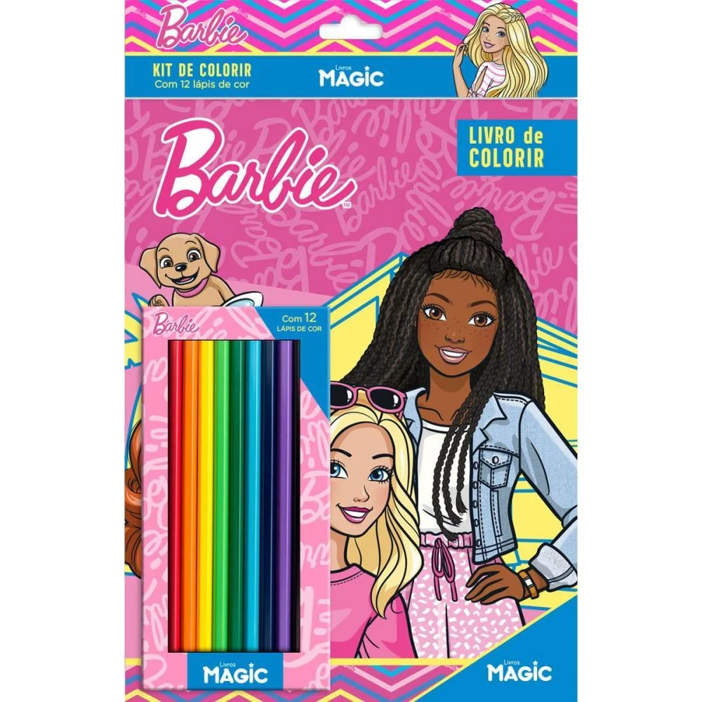 Livro Infantil Colorir Kit Lapis De Cor Barbie 16Pgs Magic Kids (Unidade) - imagem 3