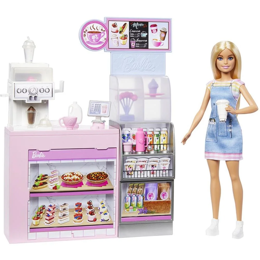 Barbie Profissoes Boneca Loira Conj. Cafeteria Mattel - imagem 2