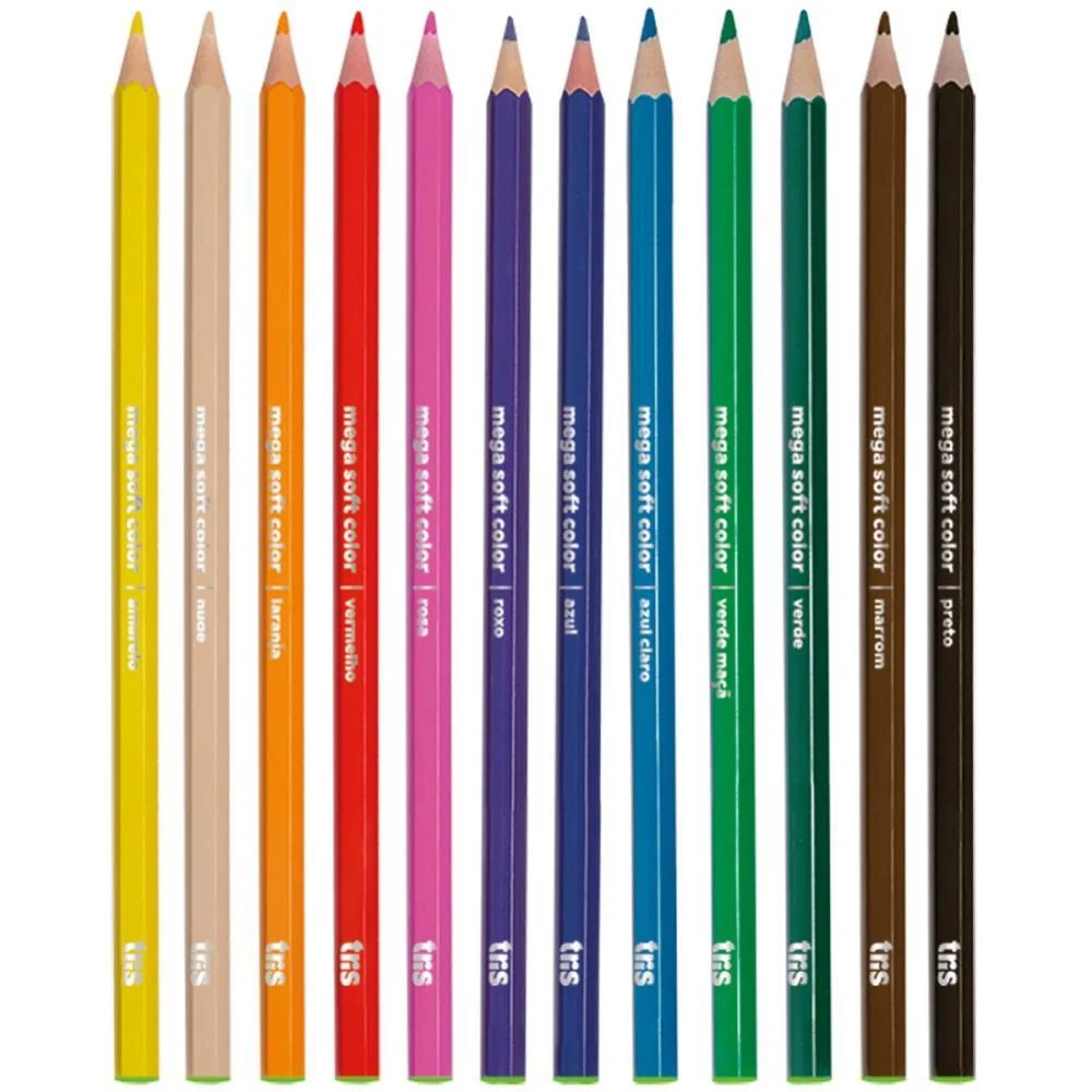 Lapis De Cor Sextavado Mega Soft Color 12 Cores Summit (Pct.c/06) - imagem 4