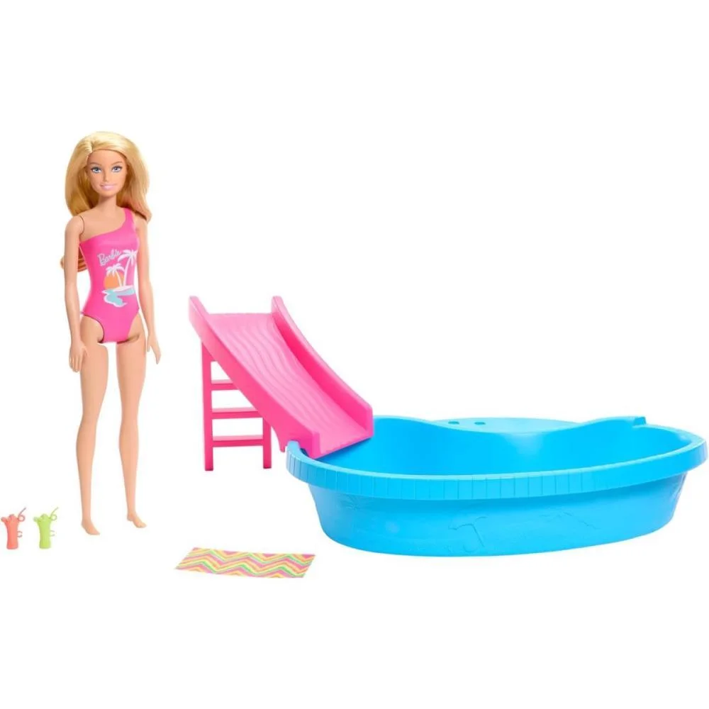 Barbie Estate Piscina Glam Com Boneca Loira Mattel (Unidade) - imagem 3