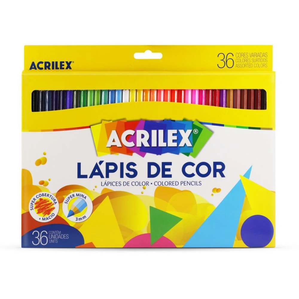 Lapis De Cor Sextavado 36 Cores Acrilex (Pct.c/04) - imagem 2
