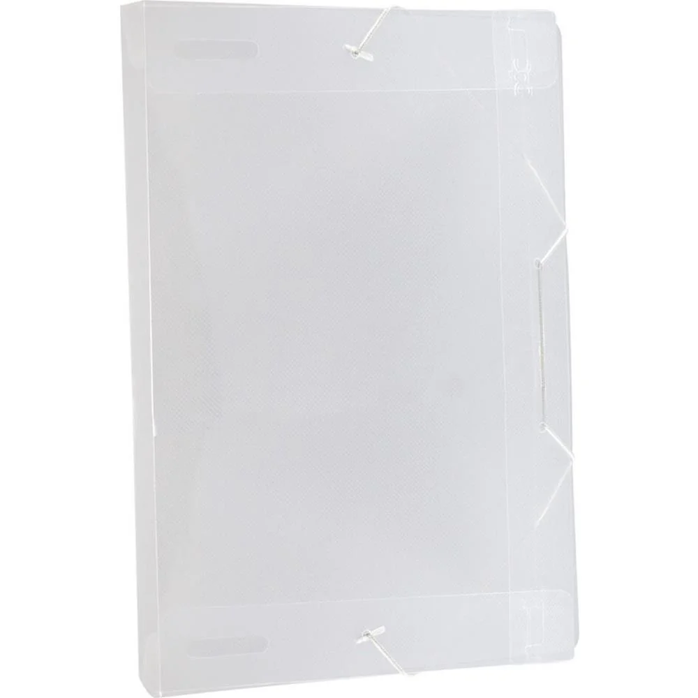 Pasta Aba Elastica Plastica Oficio 20 Mm Cristal Dac (Pct.c/10) - imagem 2