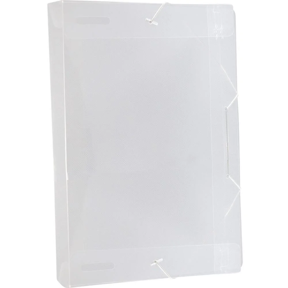Pasta Aba Elastica Plastica Oficio 40Mm Cristal Dac (Pct.c/10) - imagem 3