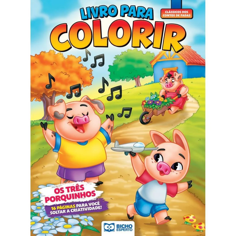Livro Infantil Colorir Clássicos P/Colorir 16P 20X27C Bicho Esperto (Pct.c/10) - imagem 7