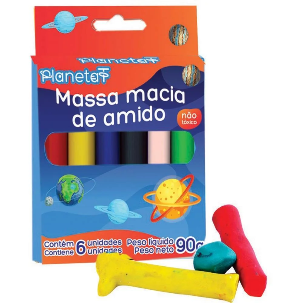 Massa Para Modelar 6 Cores Amido V.m.p. (Pct.c/12) - imagem 3
