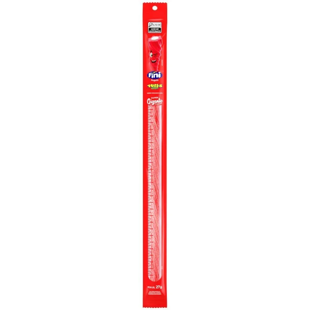 Doce Tubes Morango Citrico 27G Giga Fini (Cx.c/24) - imagem 4