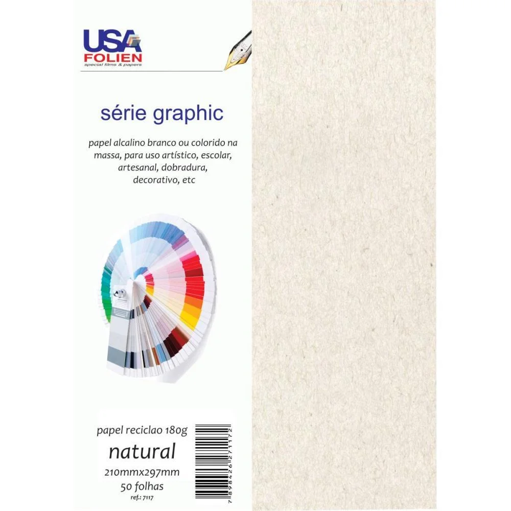 Papel Para Impressao A4 Reciclado Natural 180G. Usa Folien (Pct.c/50) - imagem 2
