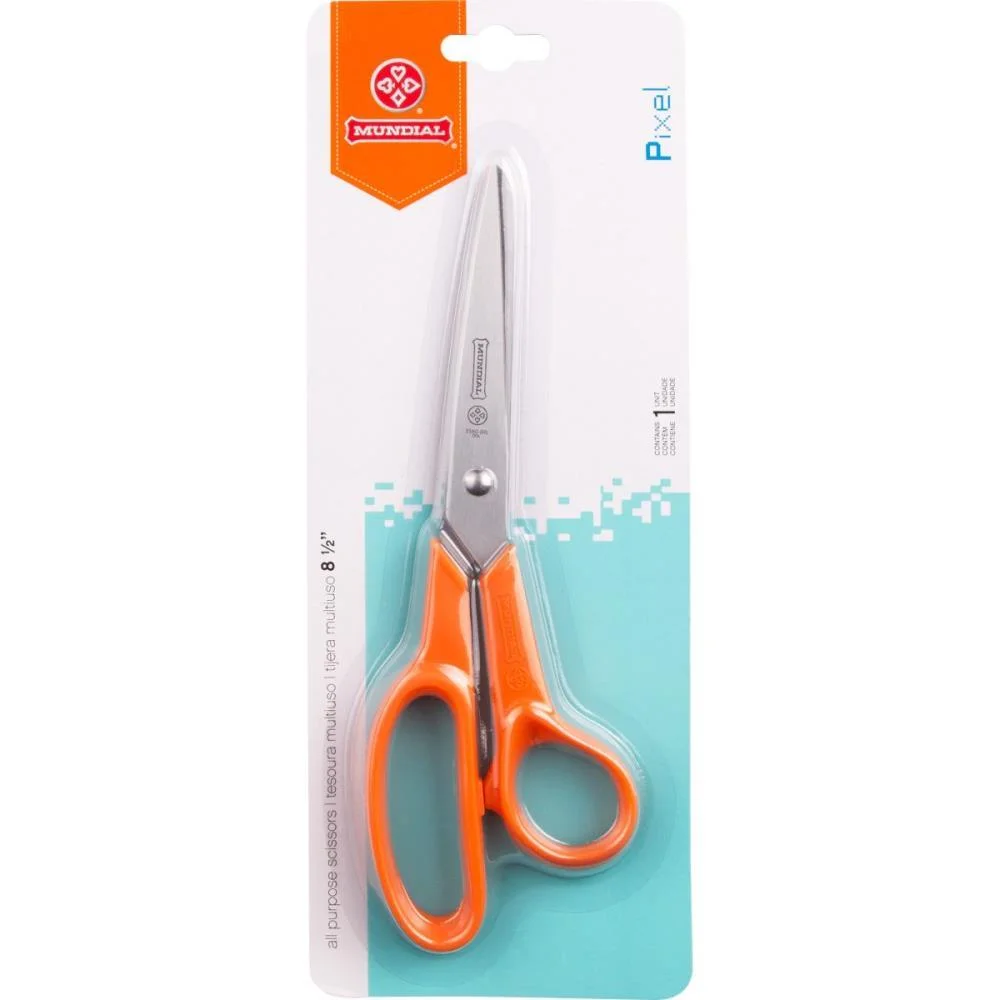 Tesoura Multiuso Fio Liso Laranja 22Cm Mundial (Unidade) - imagem 4
