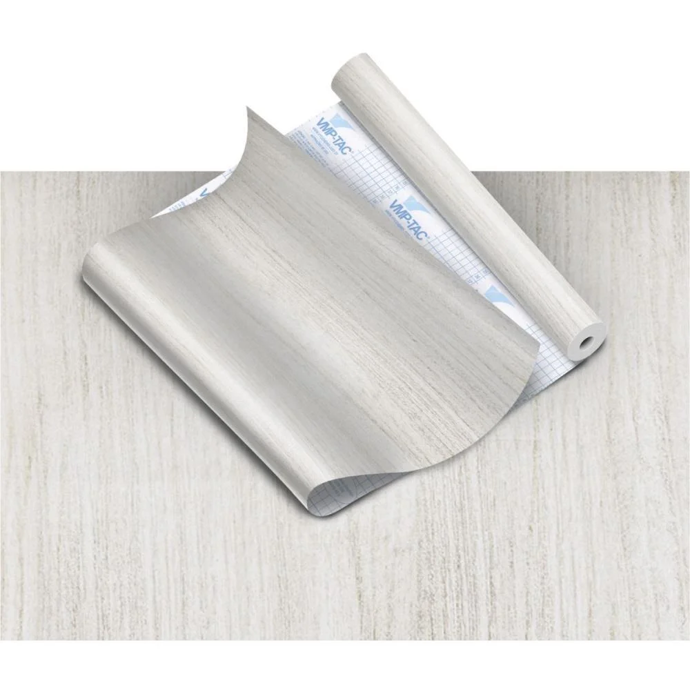 Plastico Adesivo 45Cmx10M Madeira Patina Branco V.m.p. (Rolo) - imagem 3