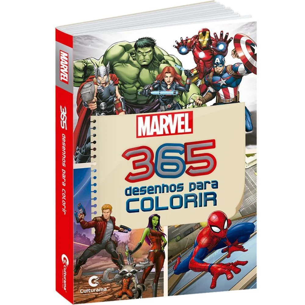 Livro Infantil Colorir 365 Desenhos Marvel 368P 20X14 Culturama (Unidade) - imagem 3