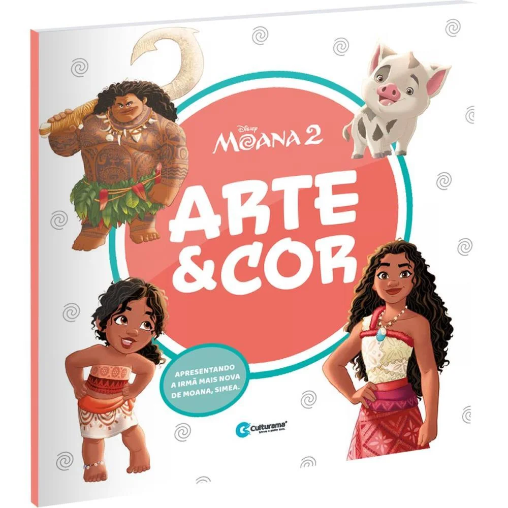 Livro Infantil Colorir Arte E Cor Moana 2 27X27Cm 36P Culturama (Unidade) - imagem 4
