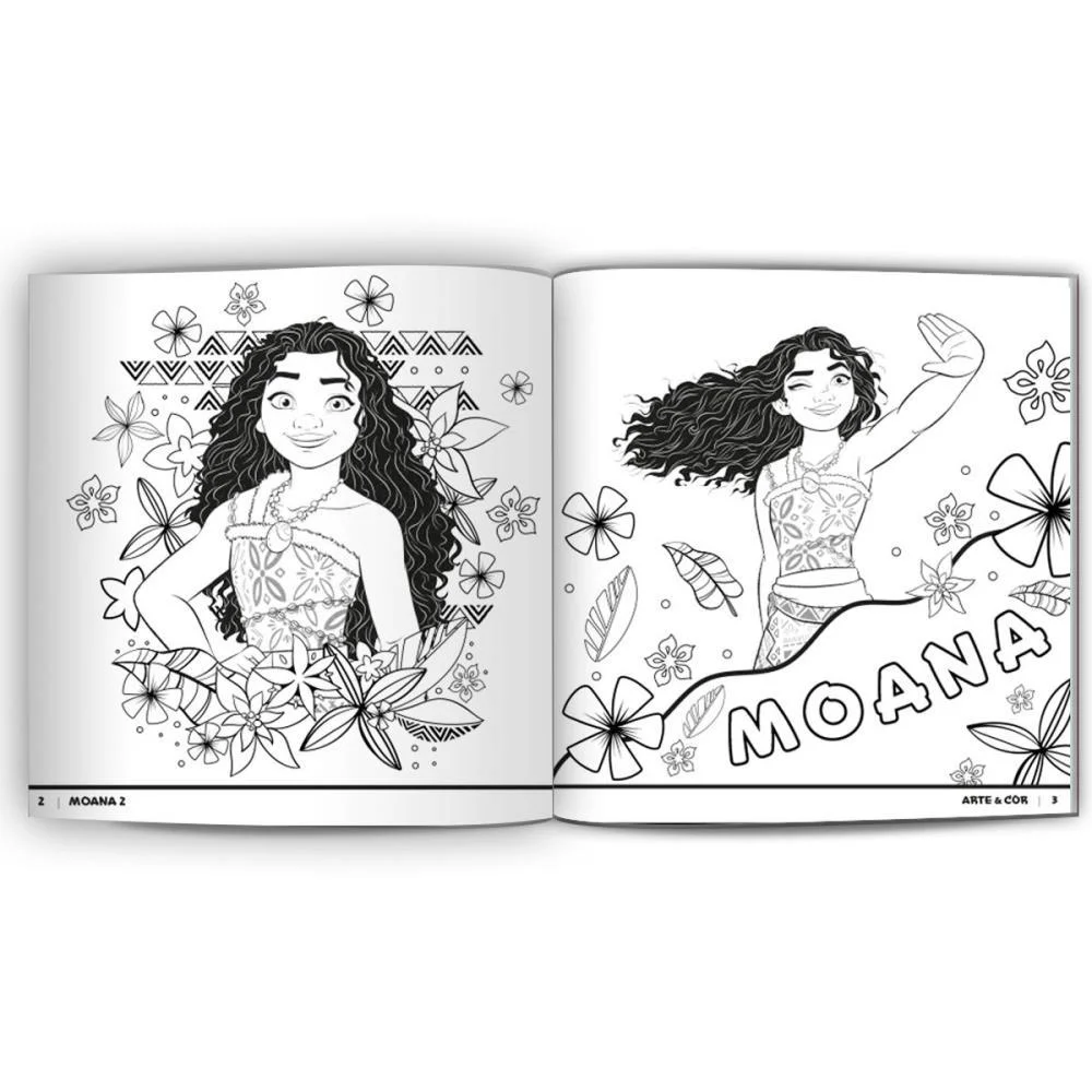 Livro Infantil Colorir Arte E Cor Moana 2 27X27Cm 36P Culturama (Unidade) - imagem 5