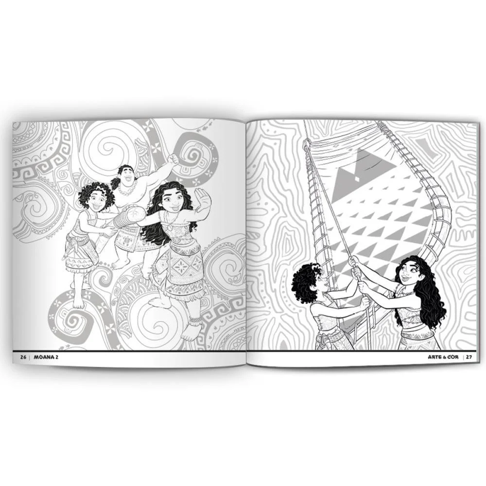 Livro Infantil Colorir Arte E Cor Moana 2 27X27Cm 36P Culturama (Unidade) - imagem 6