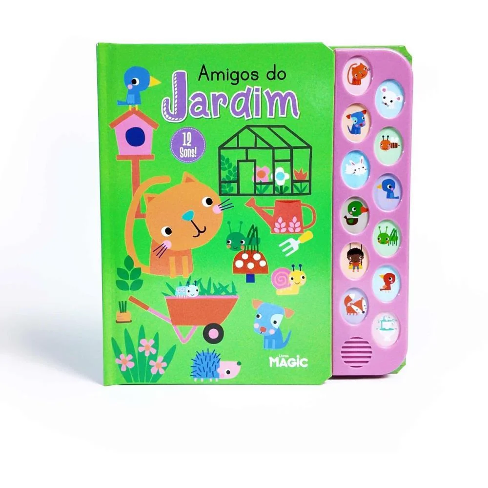 Livro Sonoro Amigos Do Jardim 12 Sons Magic Kids - imagem 2