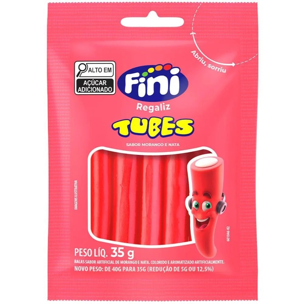 Doce Tubes Morango 35G Fini (Dp.c/10) - imagem 4
