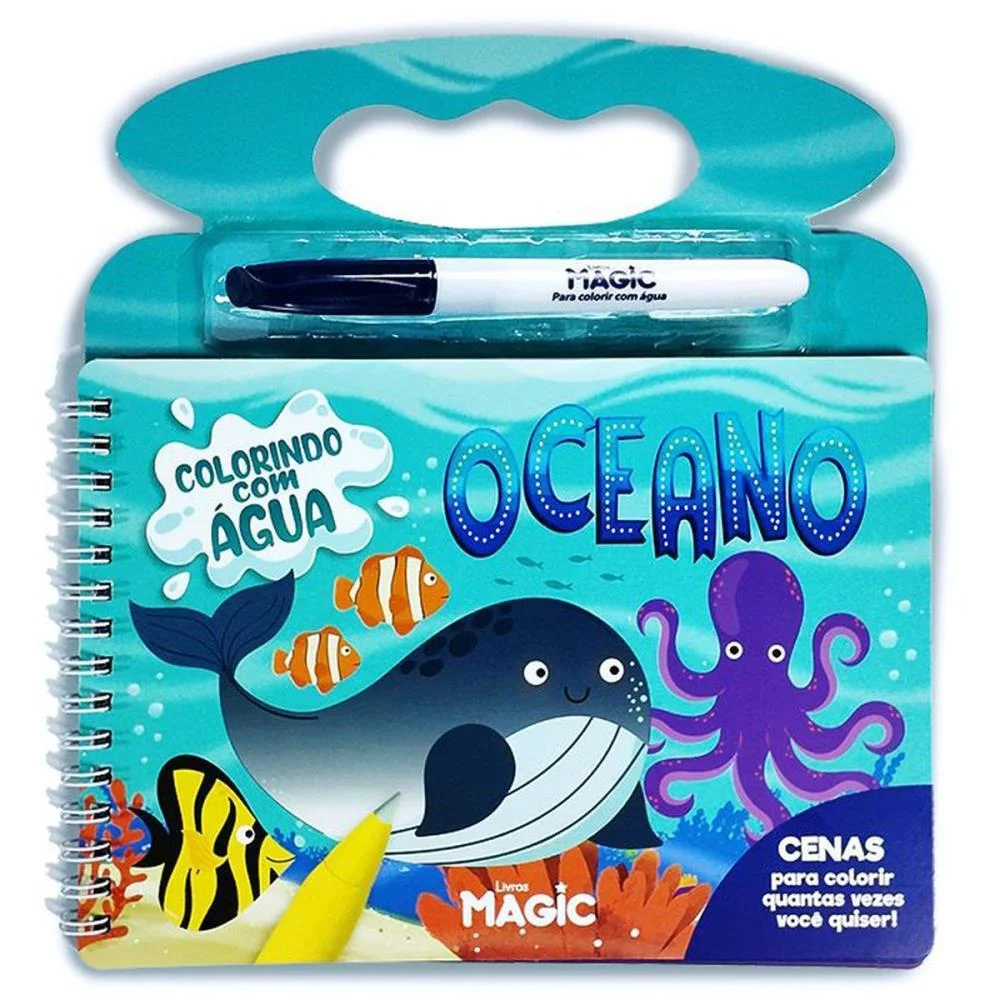 Livro Aquabook Oceano 10Pgs 21,5X20Cm Magic Kids (Unidade) - imagem 3