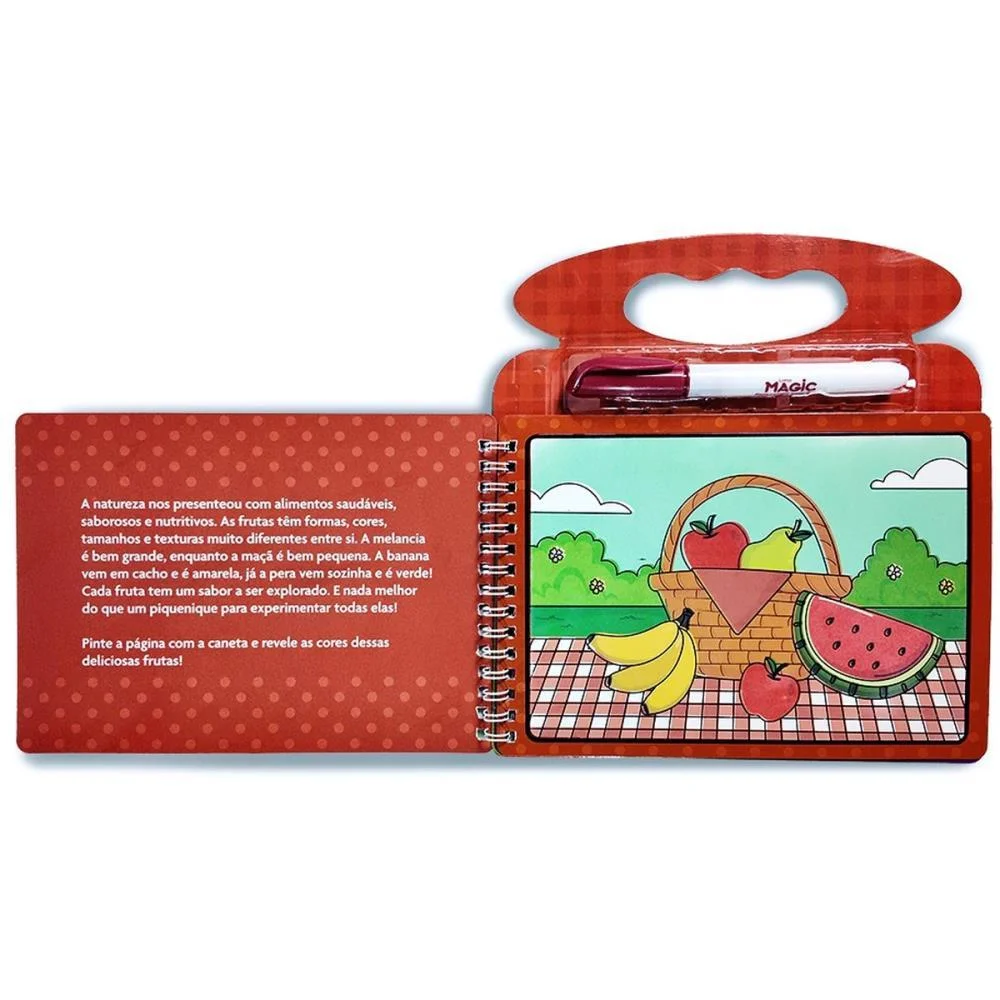 Livro Aquabook Frutas 10Pgs 21,5X20Cm Magic Kids (Unidade) - imagem 3