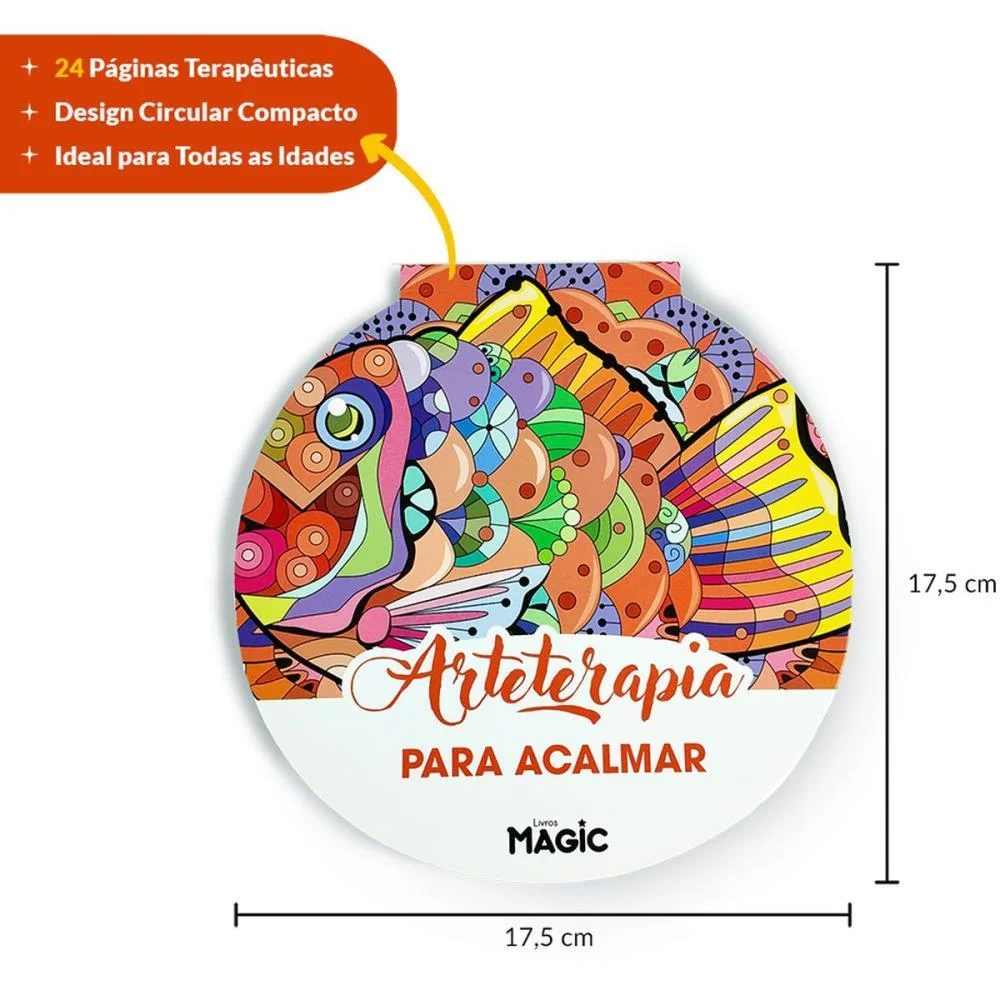 Livro De Colorir Arte Terapia Para Acalmar 24Pg Magic Kids (Unidade) - imagem 6