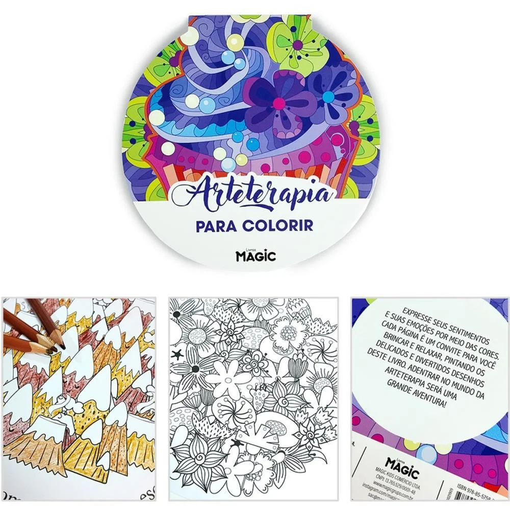 Livro De Colorir Arte Terapia 24Pgs 17,5Cm Magic Kids (Unidade) - imagem 2