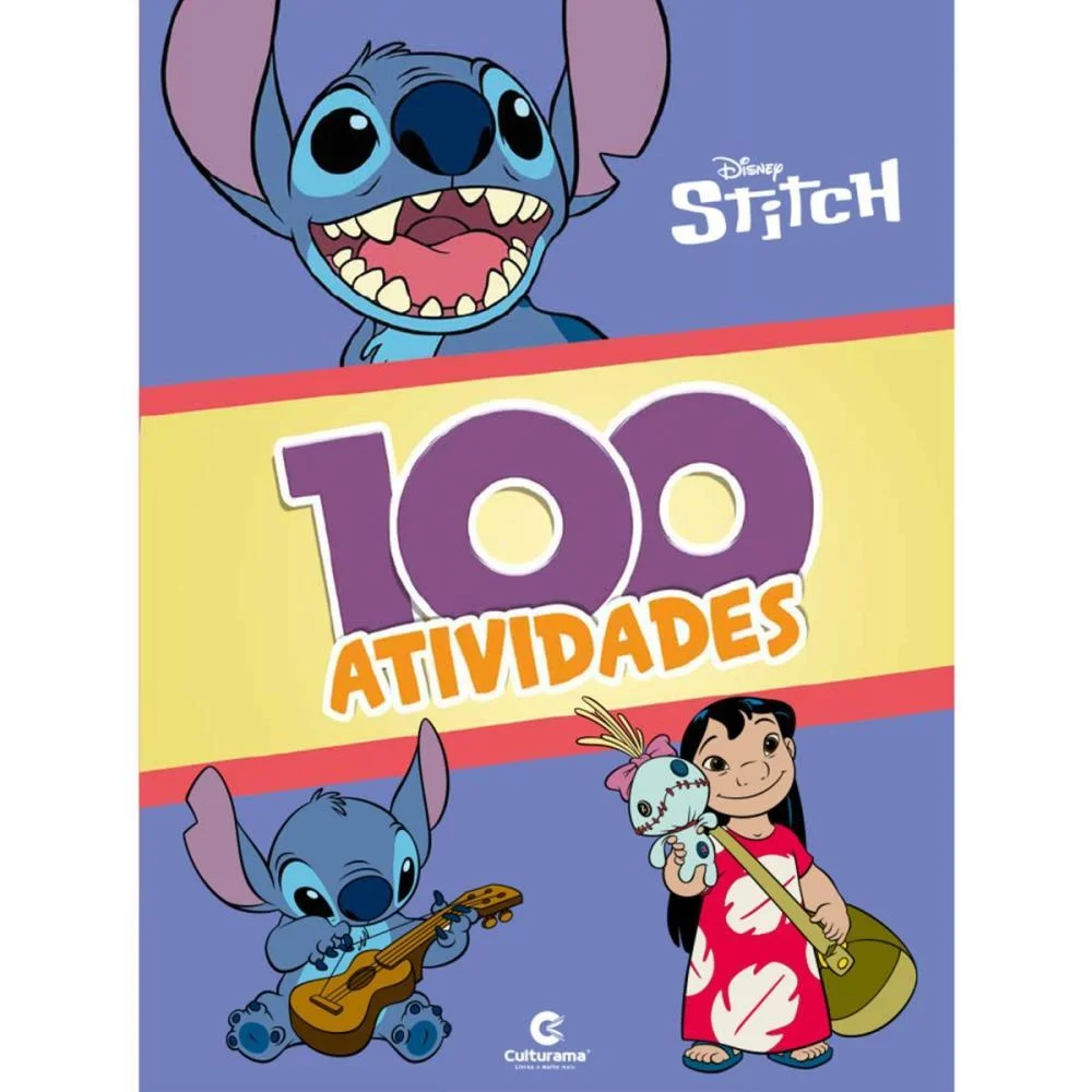 Livro Infantil Colorir 100 Atividades Stitch Culturama (Unidade) - imagem 2