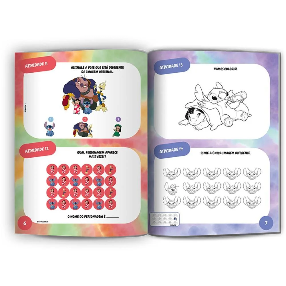 Livro Infantil Colorir 100 Atividades Stitch Culturama (Unidade) - imagem 4