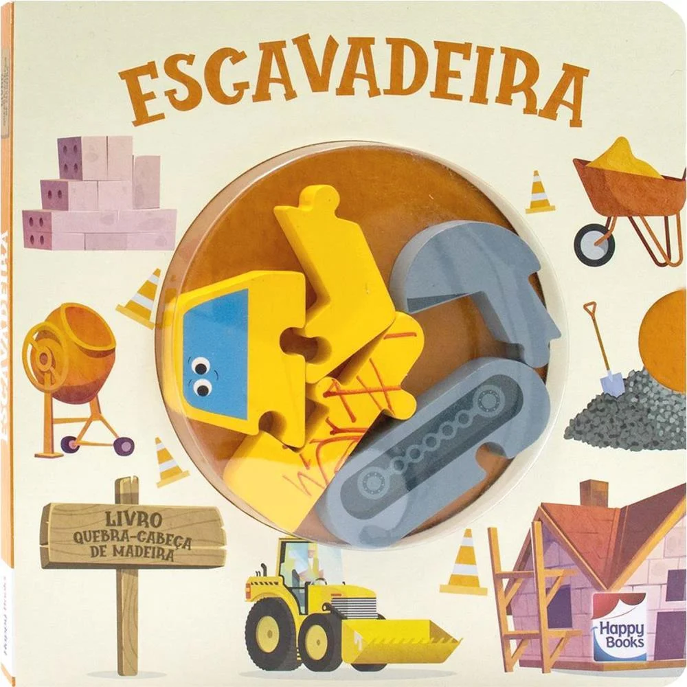 Livro Quebra-Cabeca Madeira Escavadeira 20,5X20,5C Todolivro (Unidade) - imagem 2