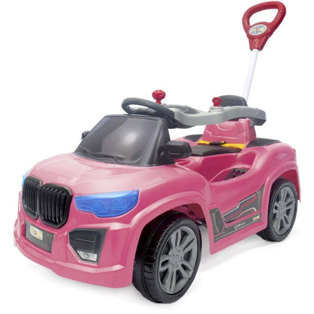 Veiculo Para Bebe Bm Car Rosa 30Kg C/Som Maral (Unidade) - imagem 3