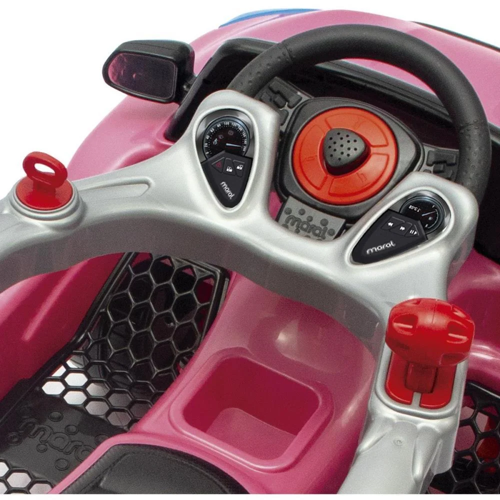 Veiculo Para Bebe Bm Car Rosa 30Kg C/Som Maral (Unidade) - imagem 4