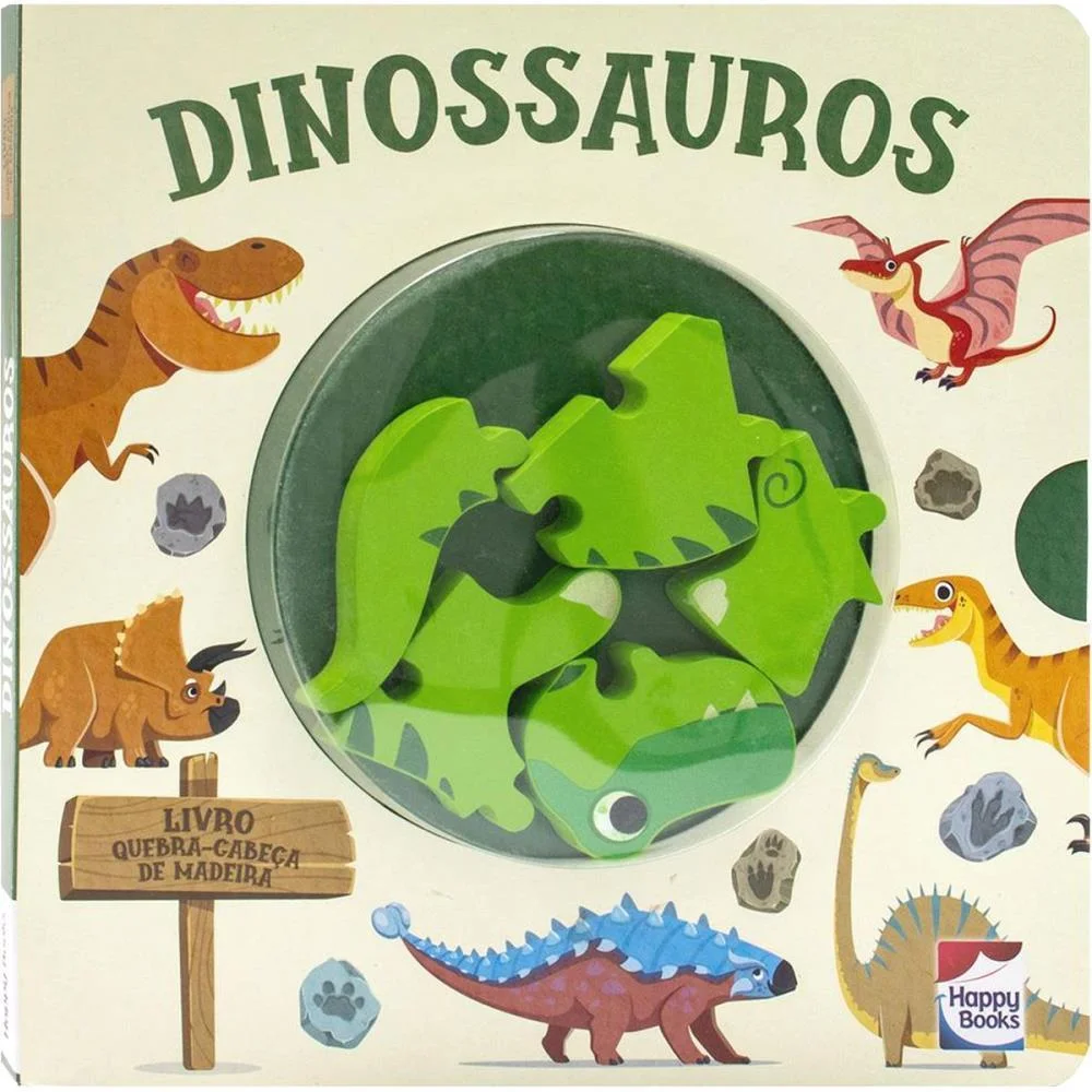 Livro Quebra-Cabeca Madeira Dinossauro 20,5X20,5Cm Todolivro (Unidade) - imagem 5