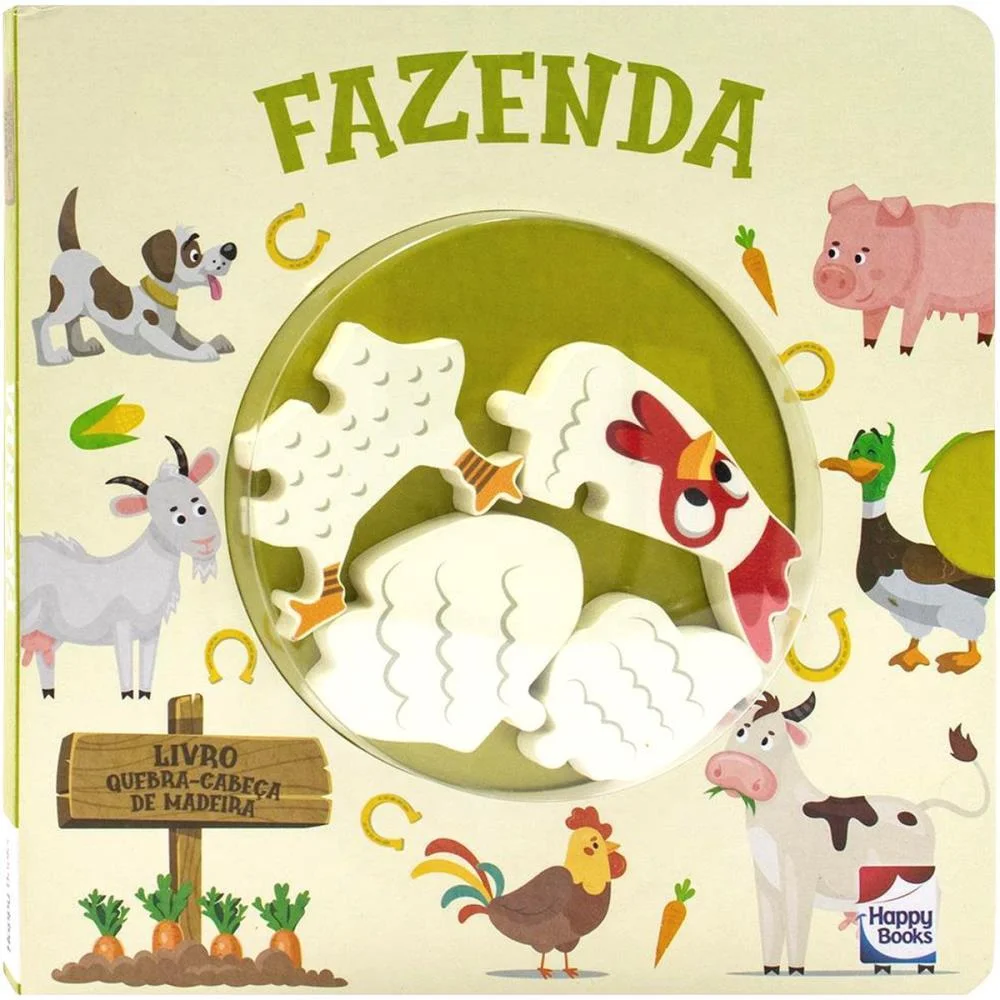 Livro Quebra-Cabeca Madeira Fazenda 20,5X20,5Cm Todolivro (Unidade) - imagem 5
