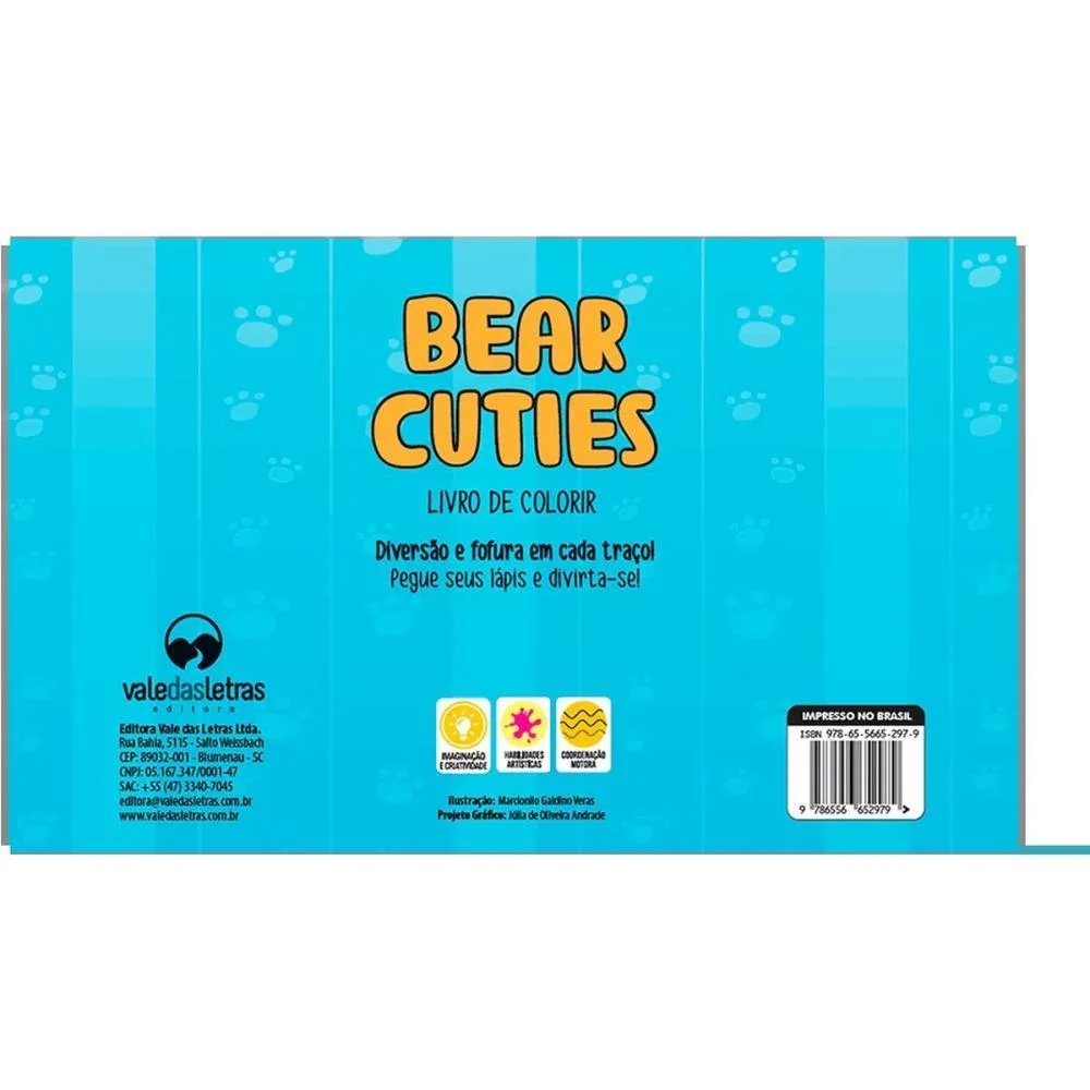 Livro De Colorir Bear Cuties 64P Cd 150G 15X21 Vale Das Letras (Unidade) - imagem 5