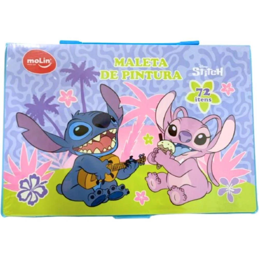 Maleta Para Pintura Stitch Plast. 72 Itens Molin - imagem 3