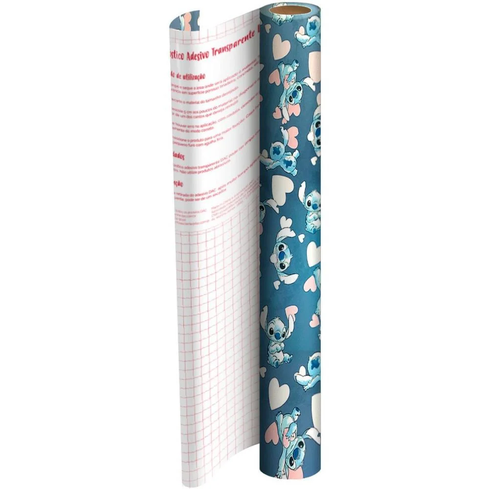 Plastico Adesivo 45Cmx10M Stitch Pp 0,08Mm Dac (Rolo) - imagem 2