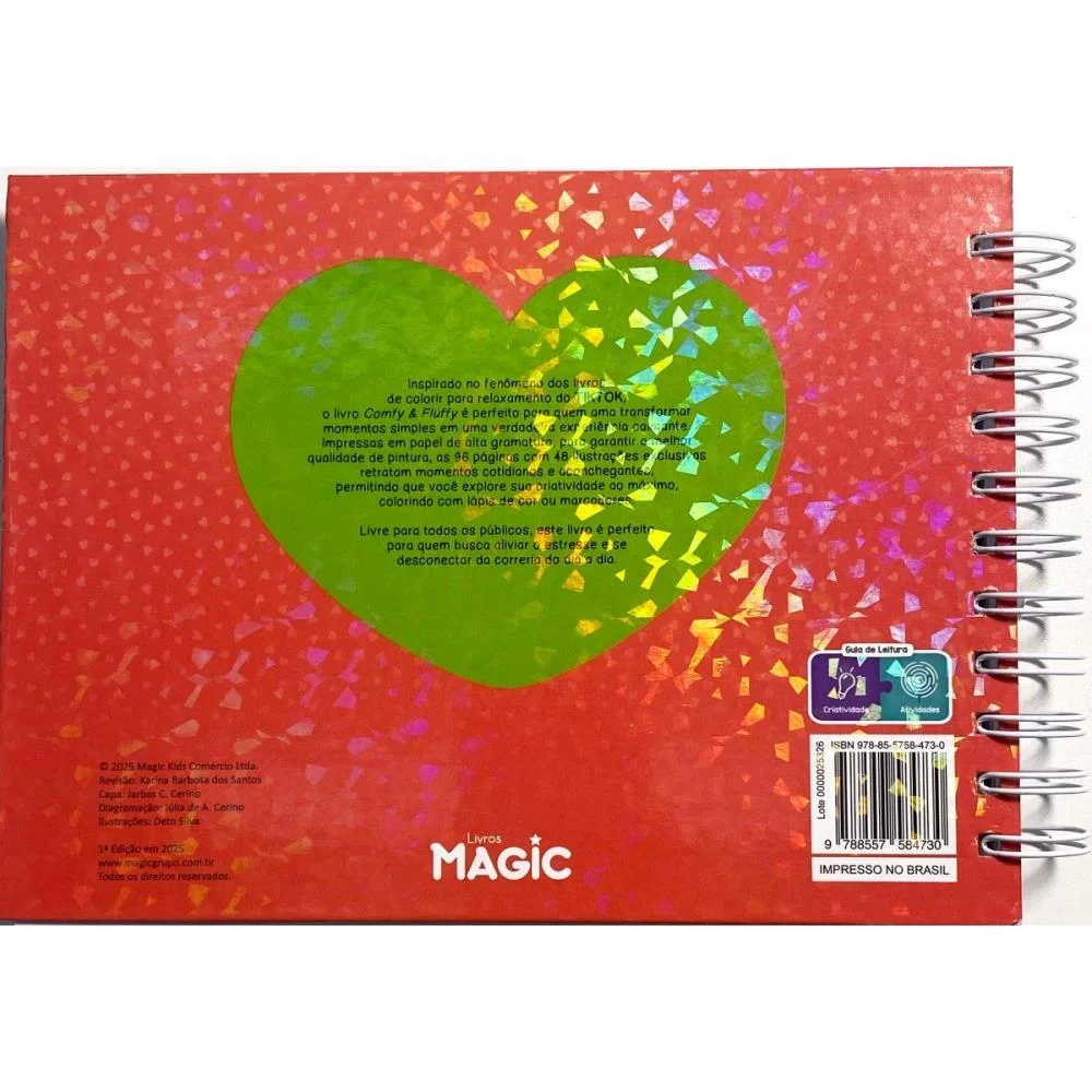Livro De Colorir Comfy E Fluffy 96P Esp Cd 180G Magic Kids (Unidade) - imagem 3