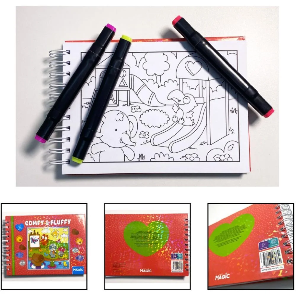 Livro De Colorir Comfy E Fluffy 96P Esp Cd 180G Magic Kids (Unidade) - imagem 4