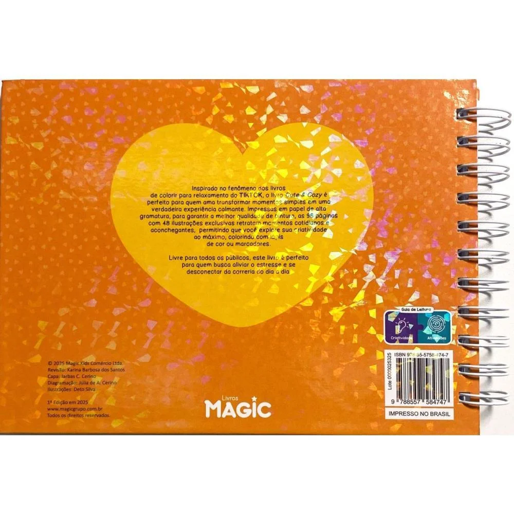 Livro De Colorir Cute E Cozy 96P Esp C.d. 180G Magic Kids (Unidade) - imagem 5