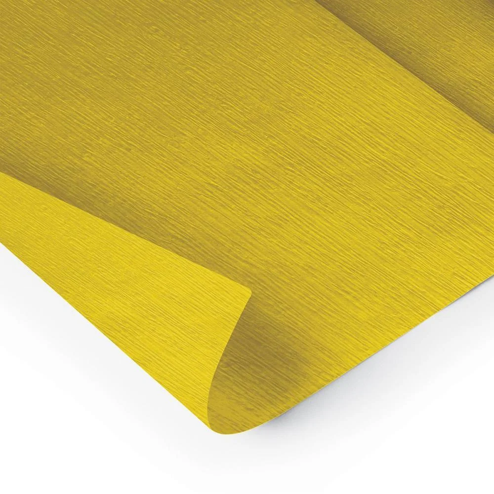 Papel Crepom 48Cmx2,00M. Amarelo Ridet (Pct.c/10) - imagem 2