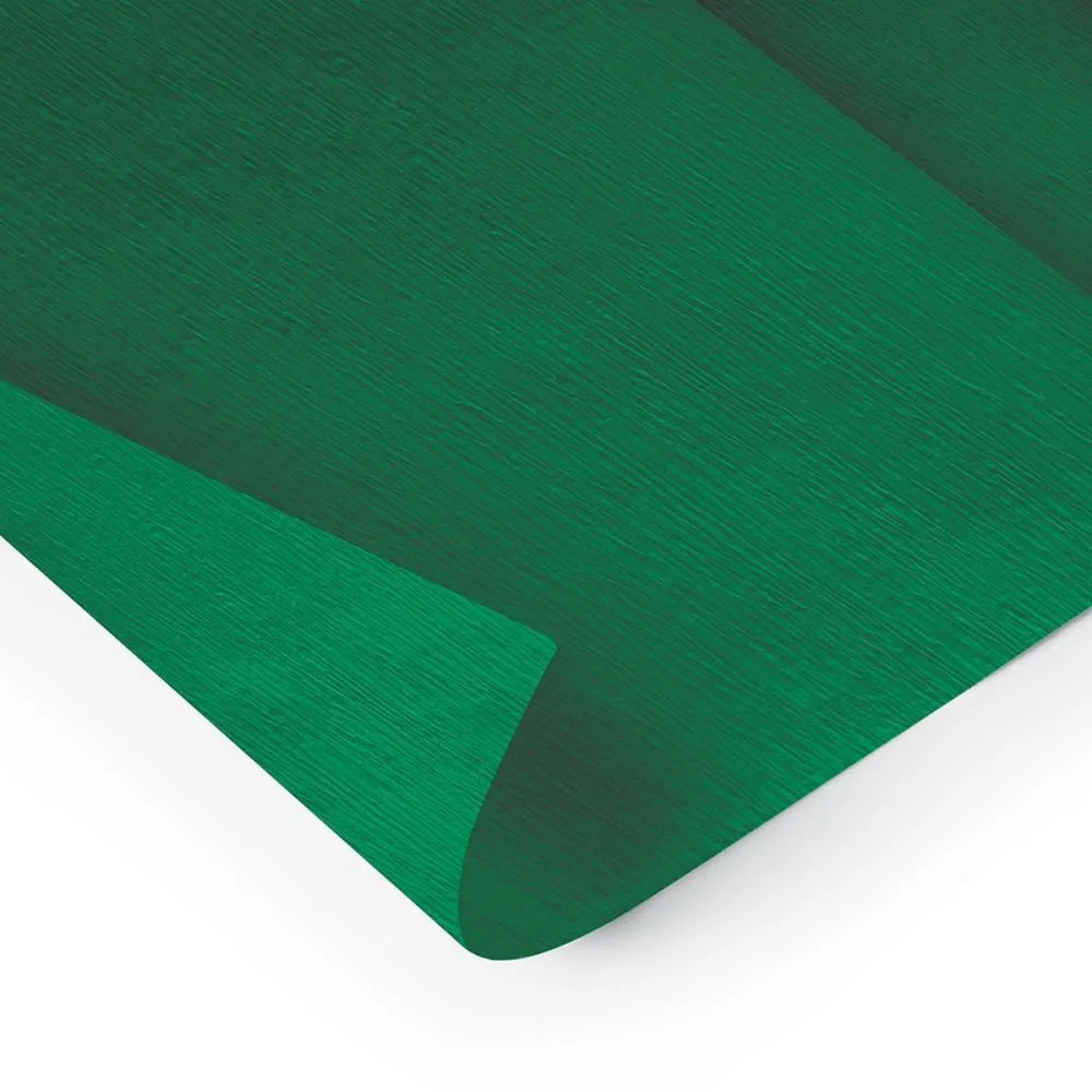 Papel Crepom 48Cmx2,00M. Verde Bandeira Ridet (Pct.c/10) - imagem 2